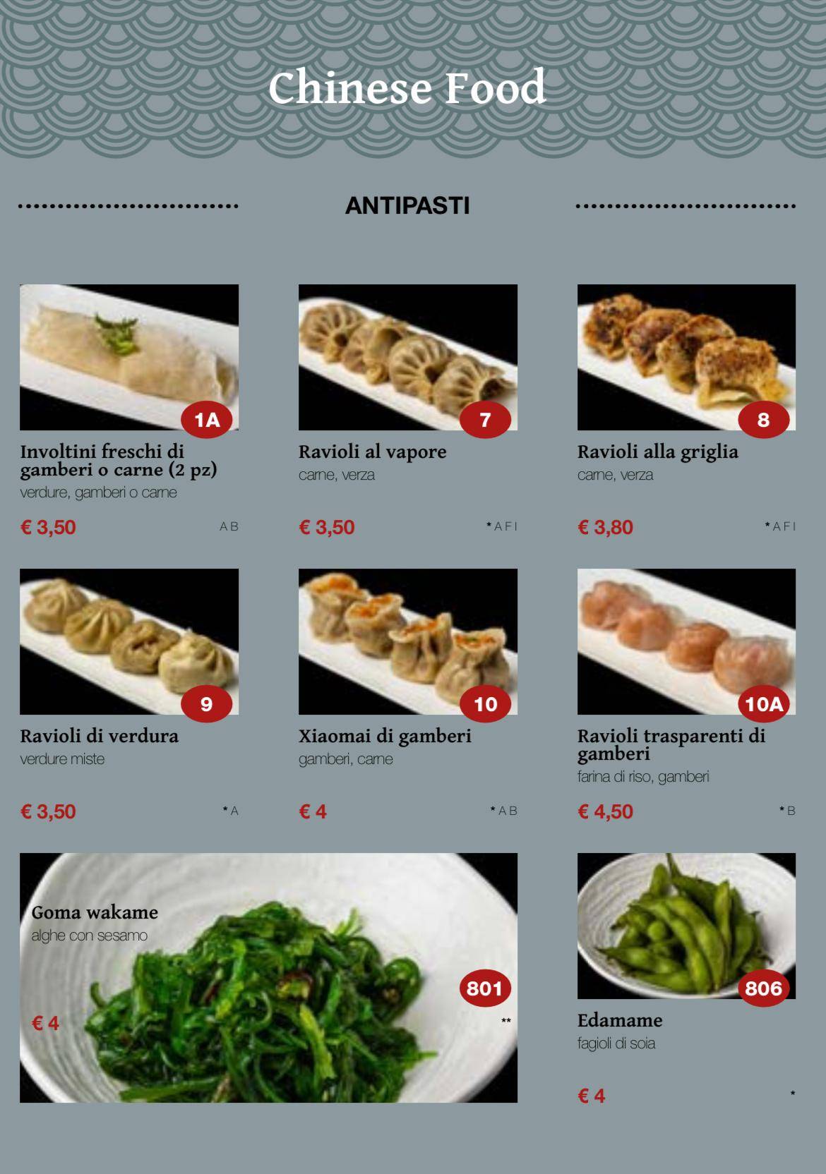 Ristorante Kaji меню