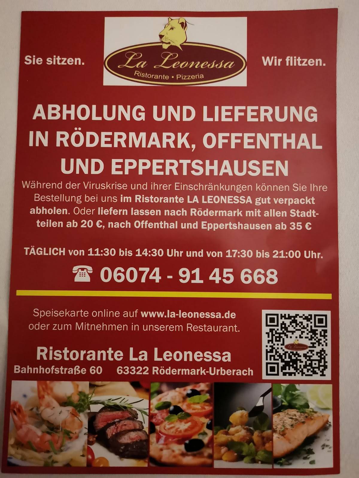 Ristorante La Leonessa меню