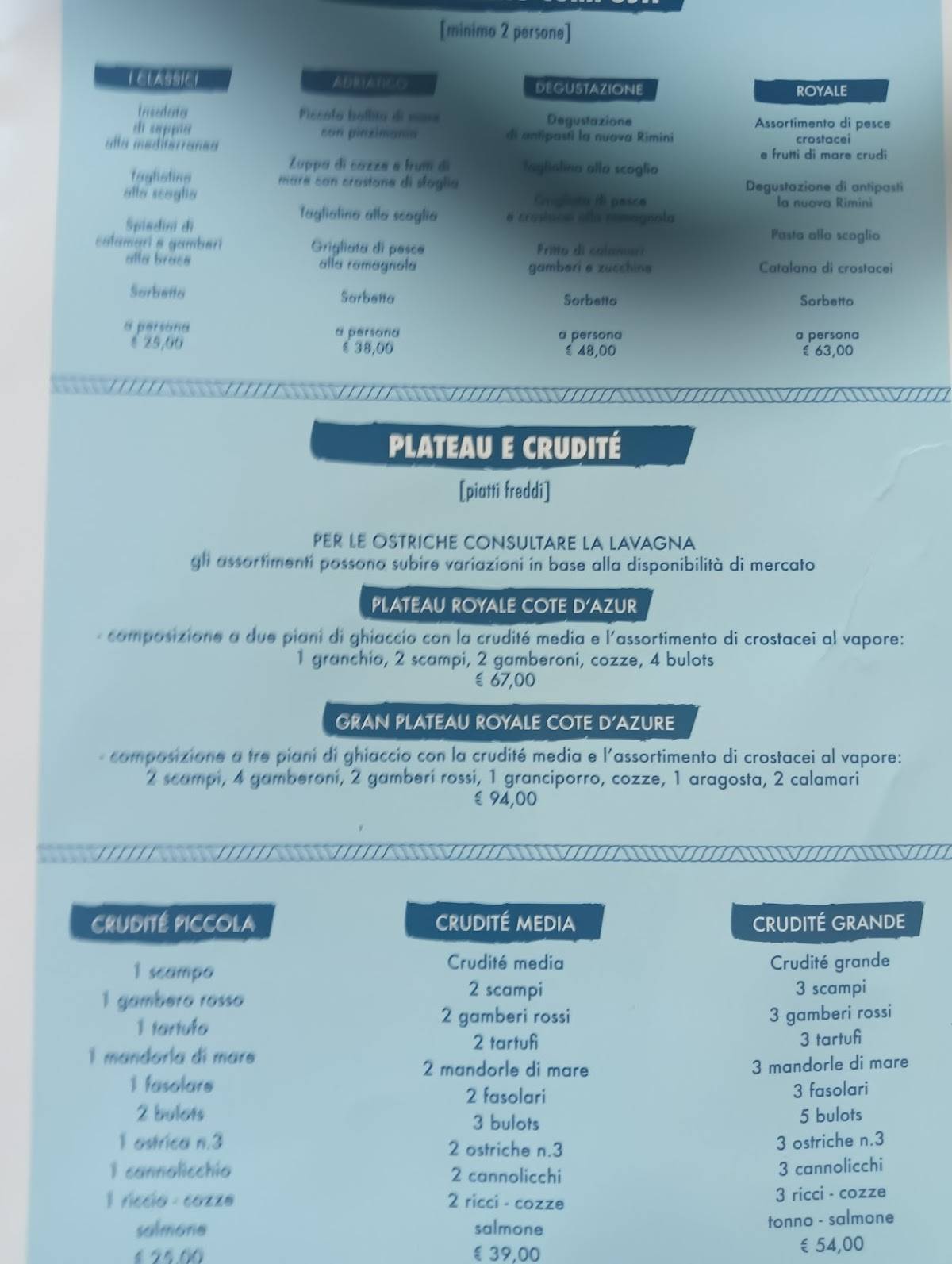 Ristorante La Rustica меню