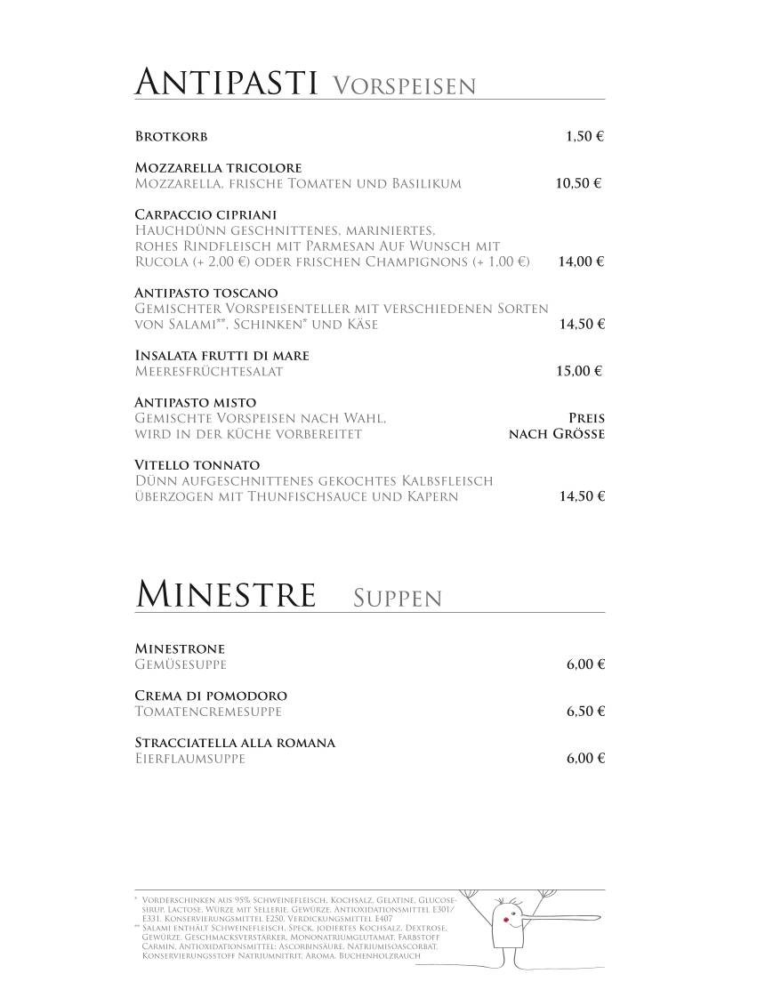 Ristorante Pinocchio Inh. Giuseppe Tedesco меню