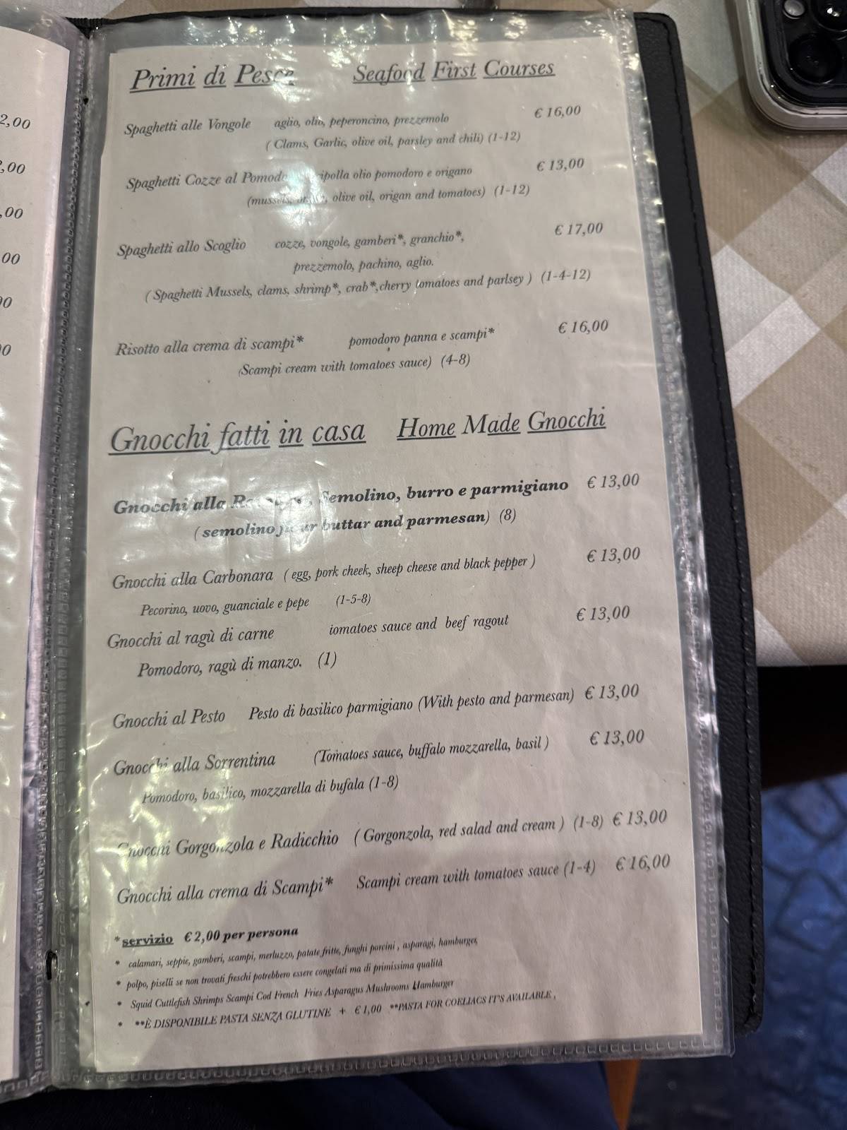 Ristorante Pinseria Da Massi меню