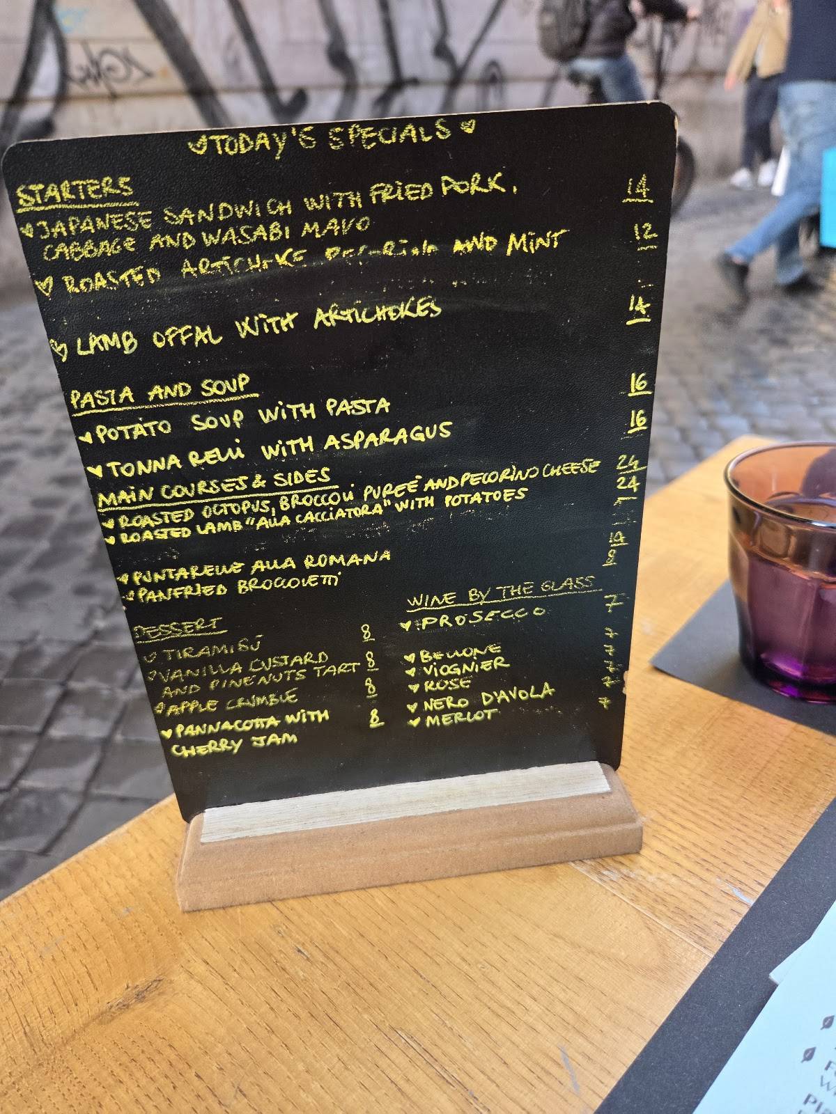 Ristorante Trastevere Roma - Ditta Trinchetti меню