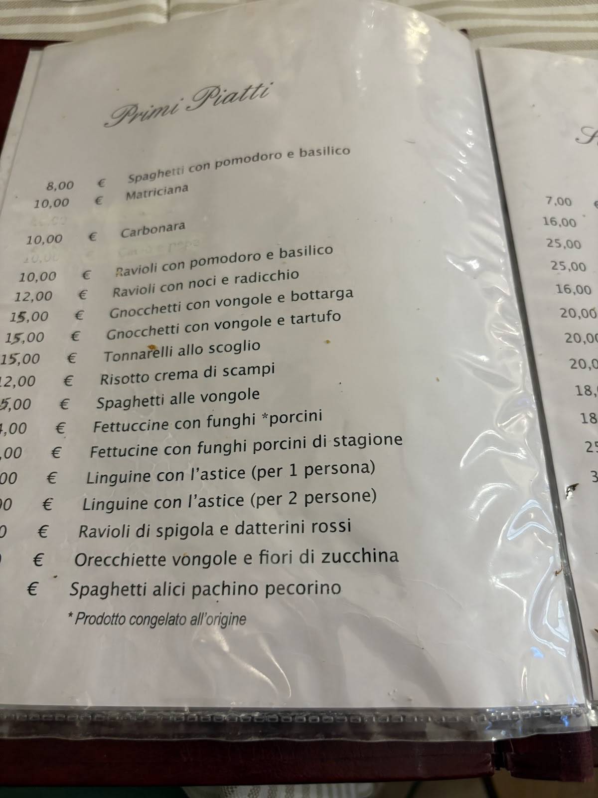 Ristorante da Franco Roma меню