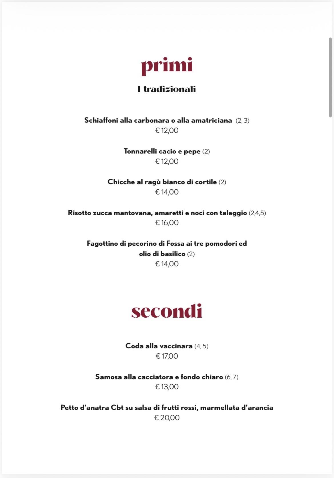 Ristorante Da Gusto меню