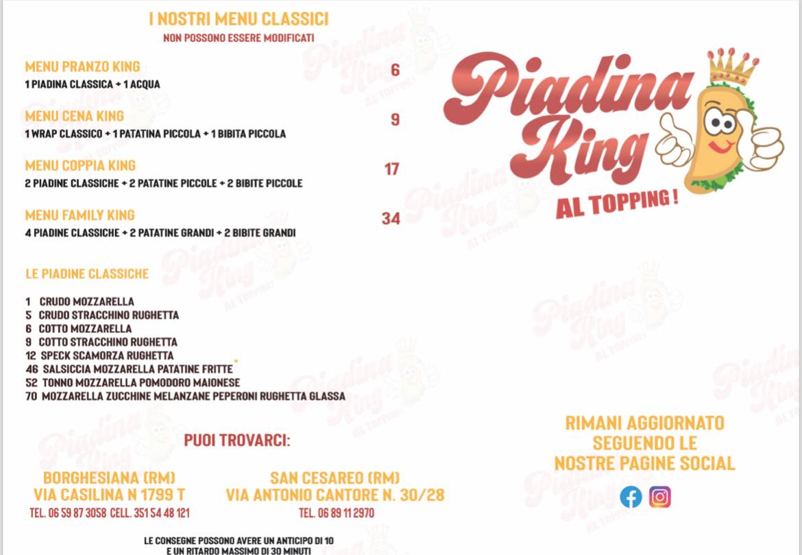 GianGusto - Piadineria меню