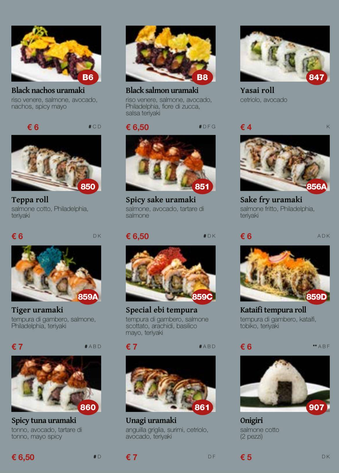 Ristorante Kaji меню