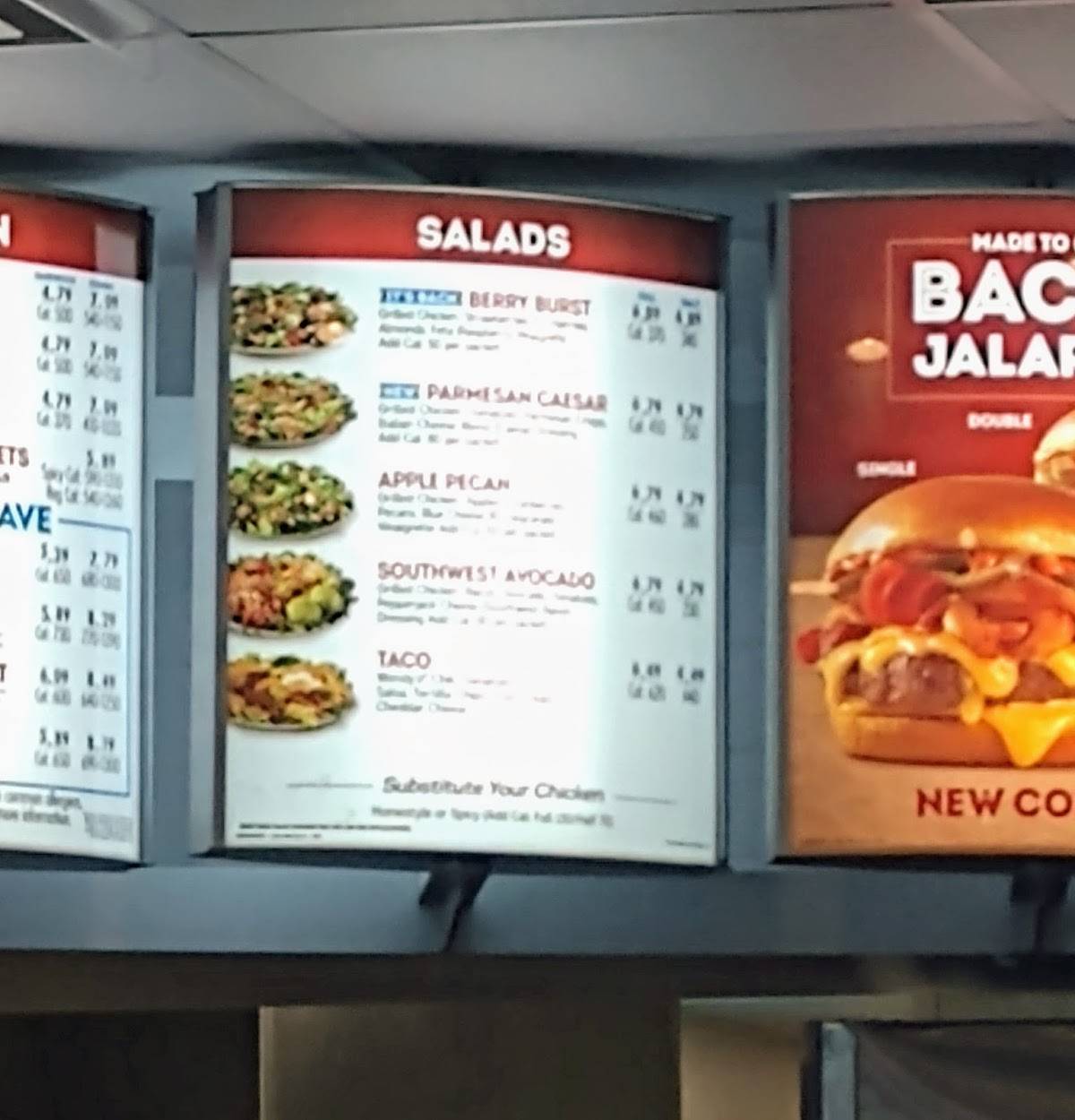 Wendy's меню