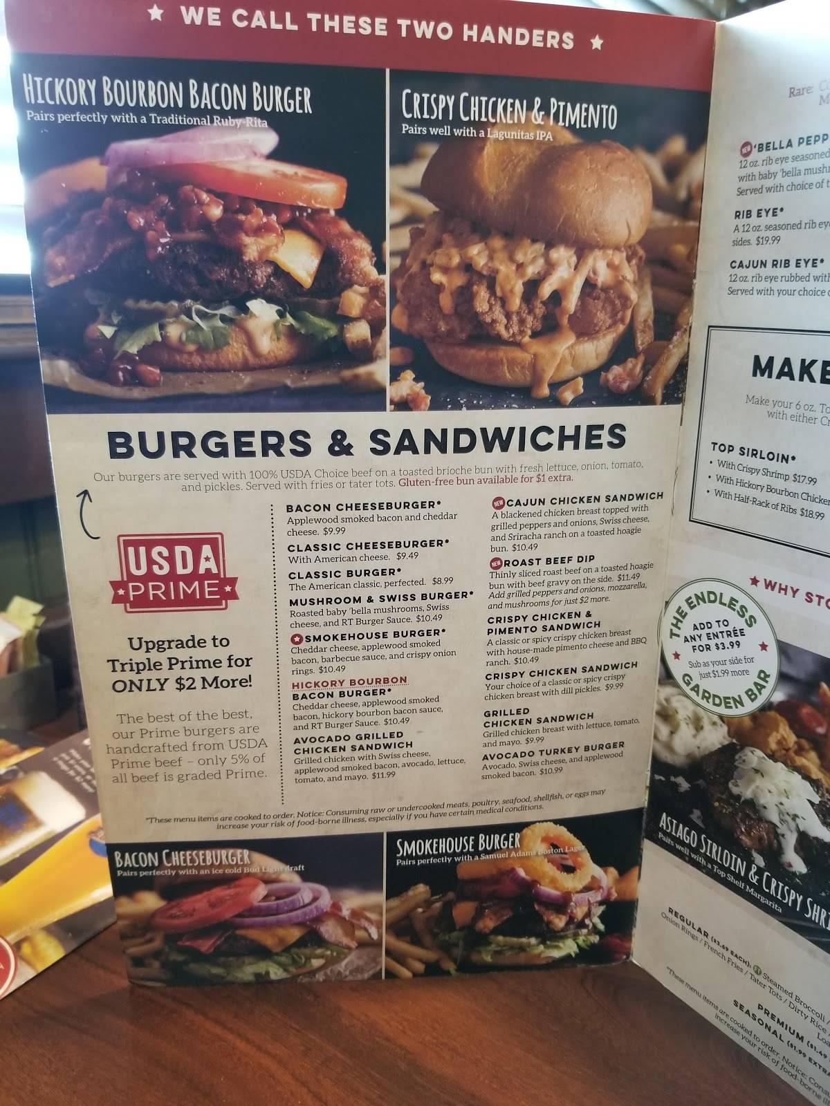 Ruby Tuesday меню