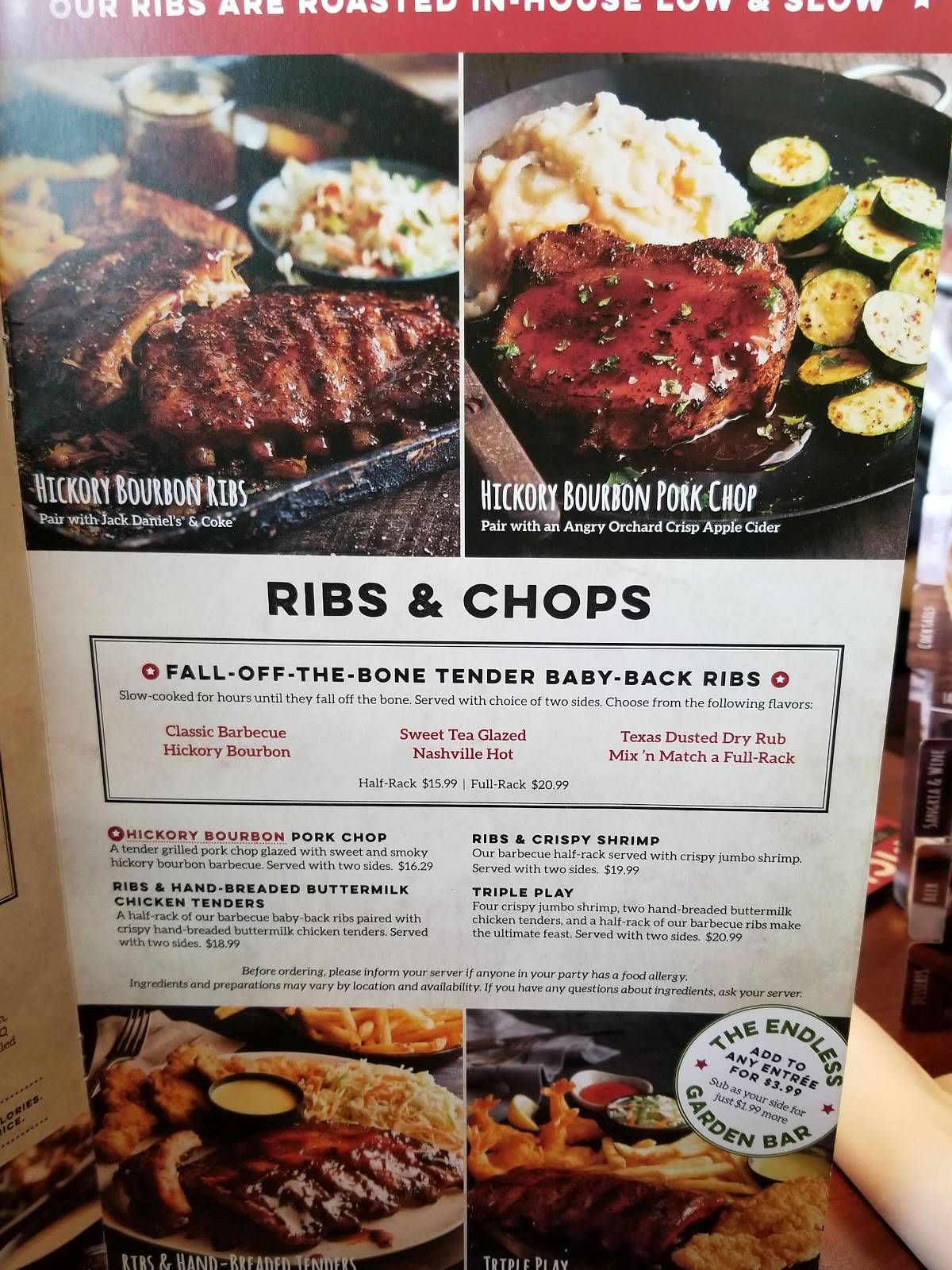 Ruby Tuesday меню