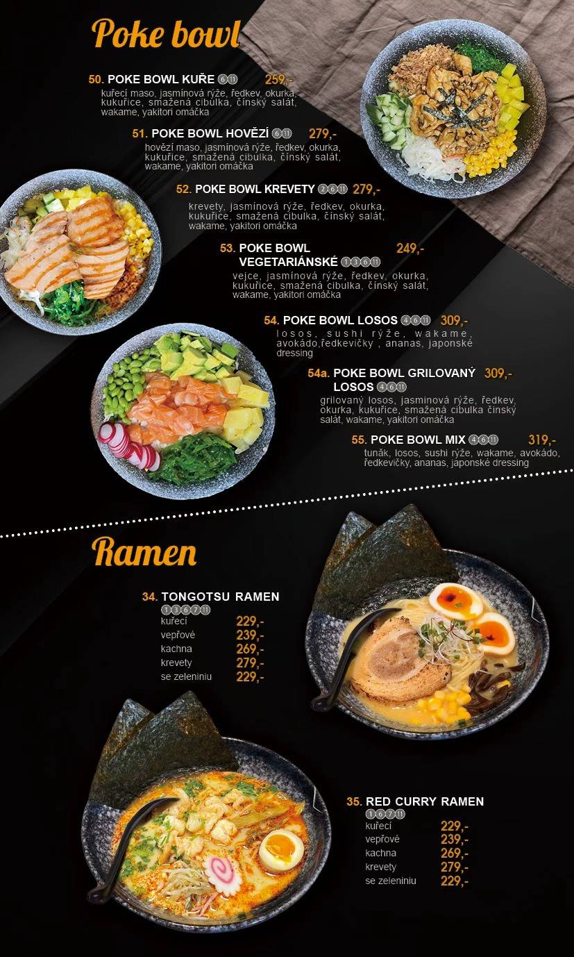 Restaurace Lu Kai меню