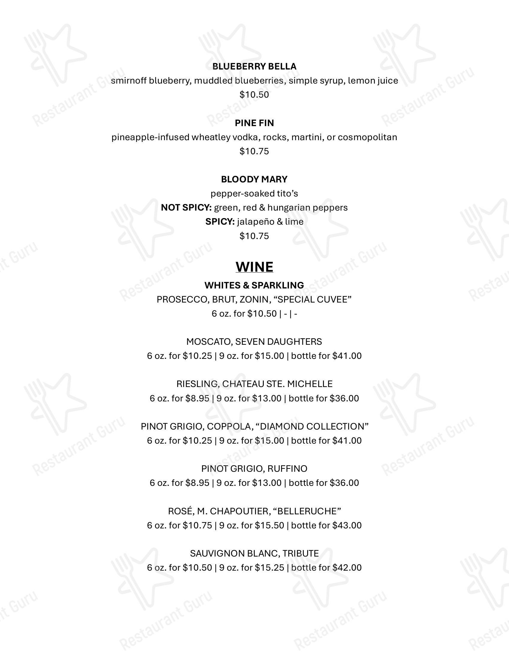 Взгляните на меню Rusty Bucket Restaurant and Tavern