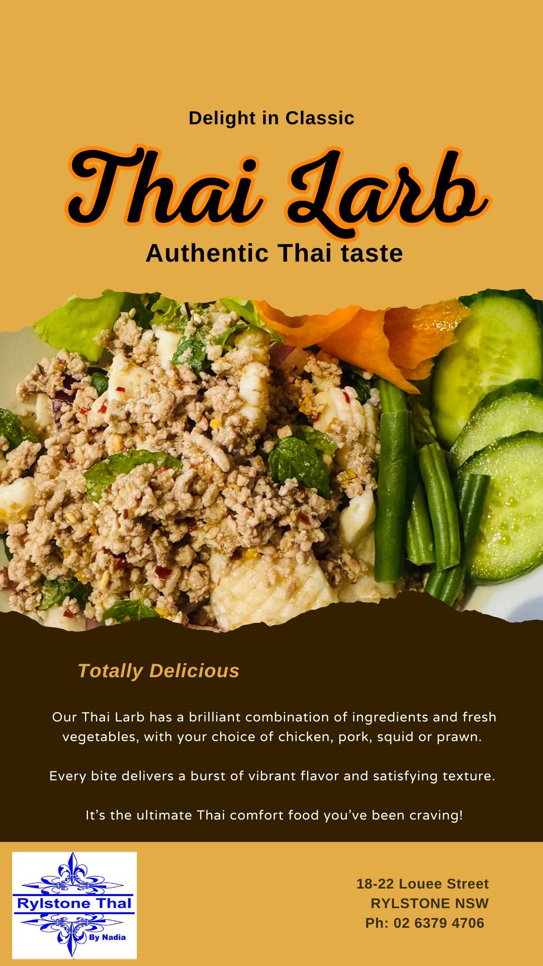 Rylstone Thai меню