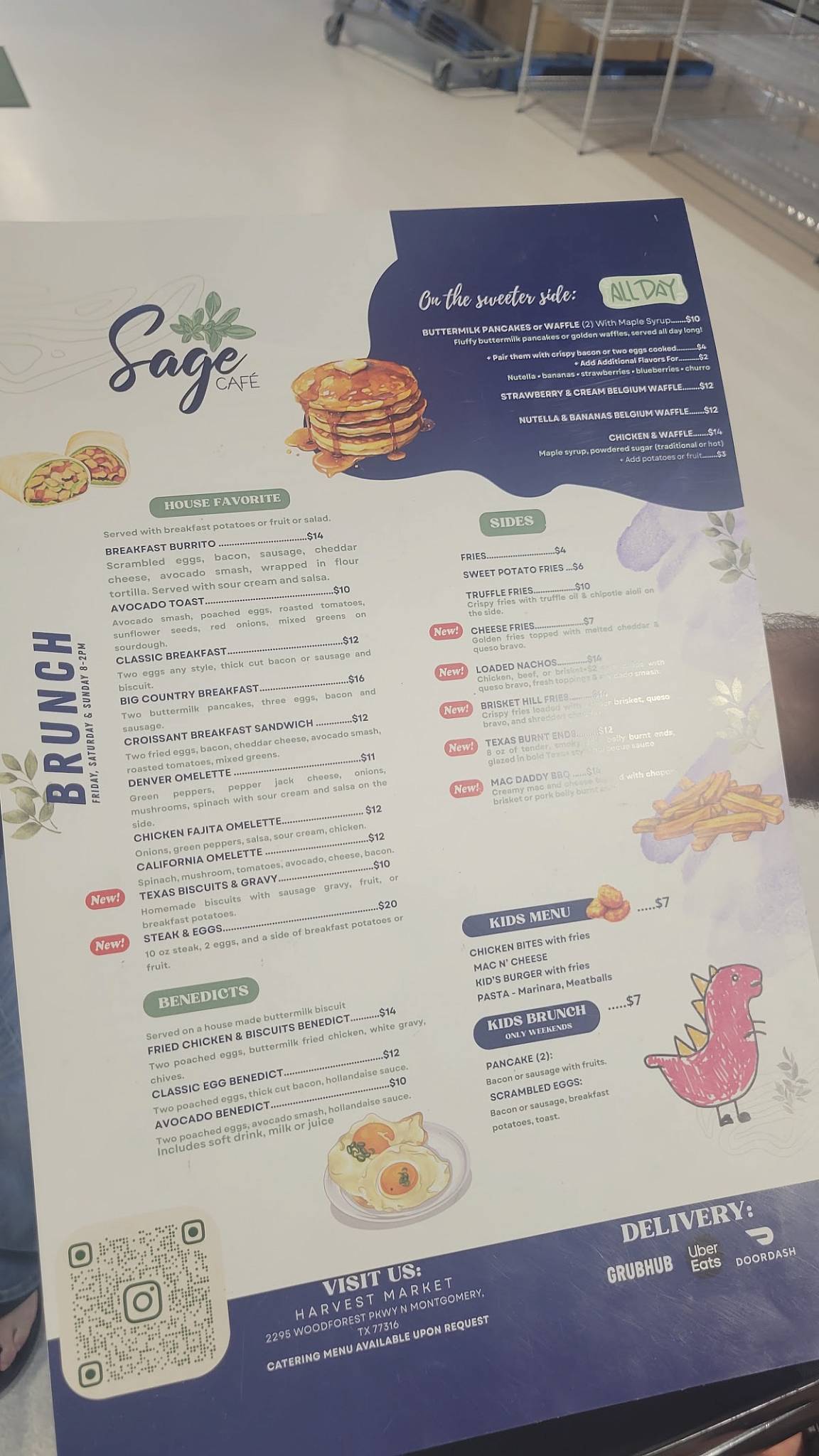 Sage Cafe меню