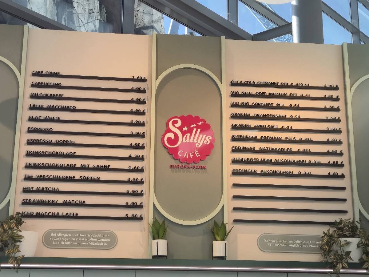 Sallys Café меню