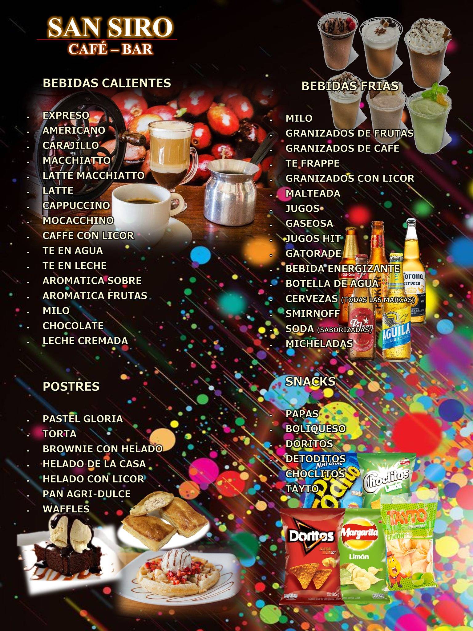San Siro Bar меню