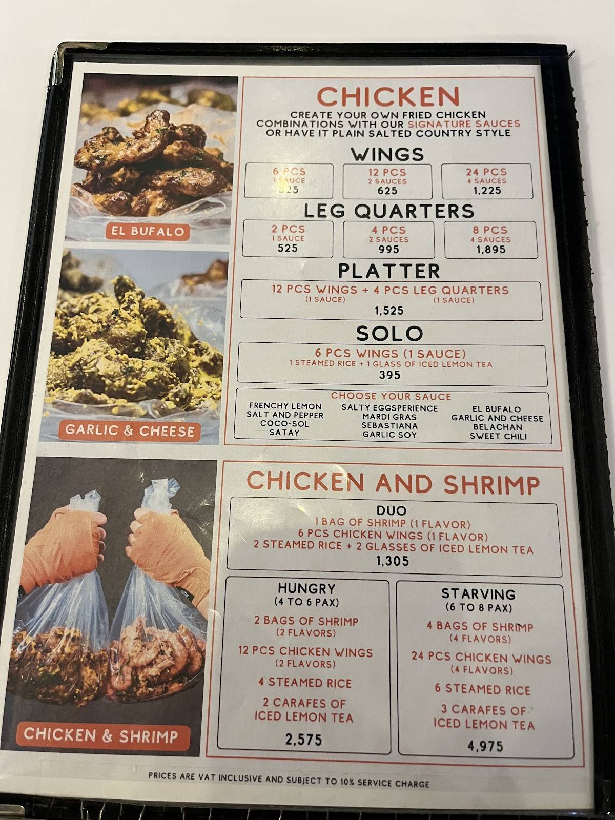 Shrimp Bucket Nuvali меню
