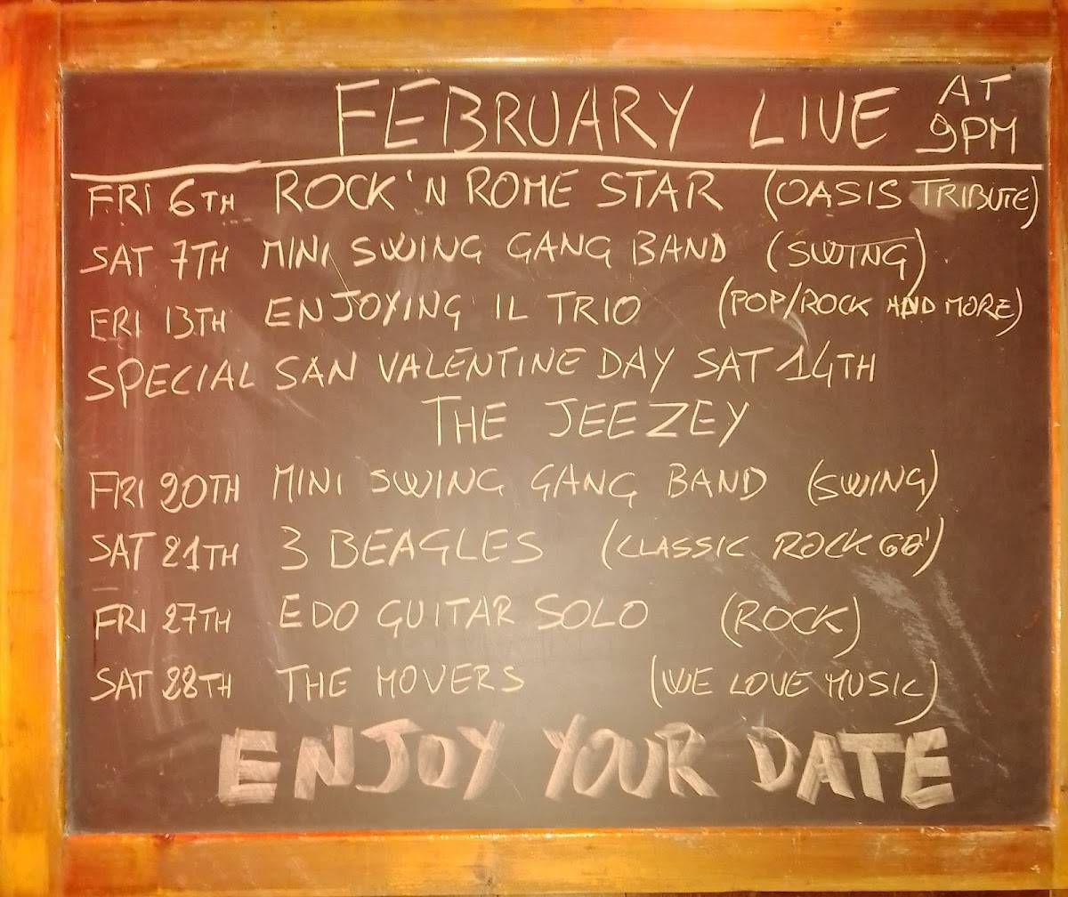 Saxophone Live Pub меню