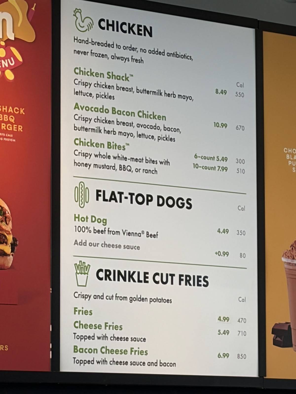 Shake Shack Boca Raton меню