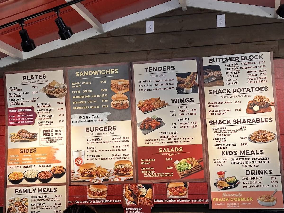 Shane's Rib Shack меню