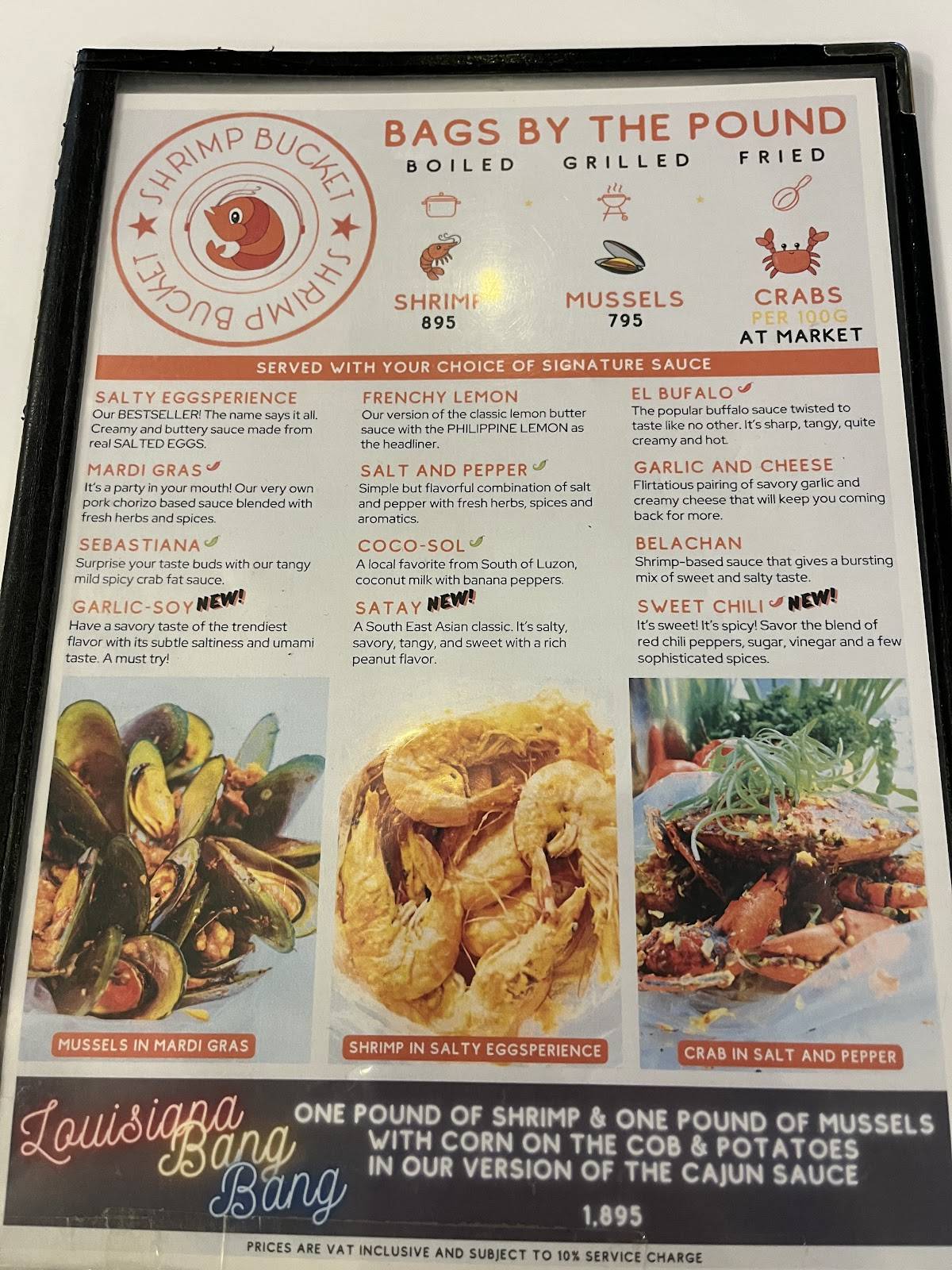 Shrimp Bucket Nuvali меню