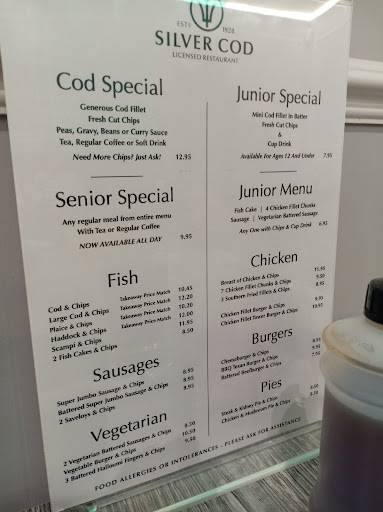 Silver Cod меню