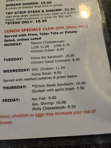 Slices Bar & Grill меню