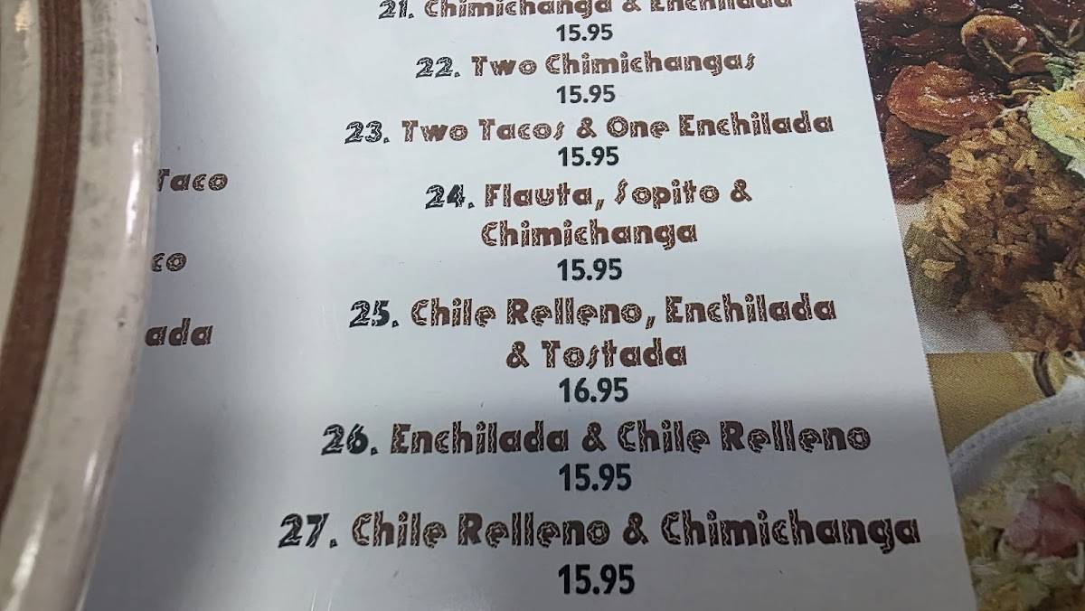 Sol De Mexico меню