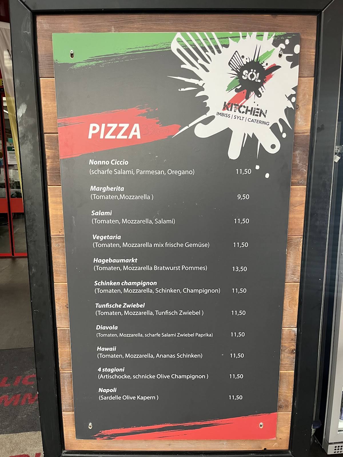 Söl Kitchen Sylt ( Imbiss, catering, Pizzeria) меню