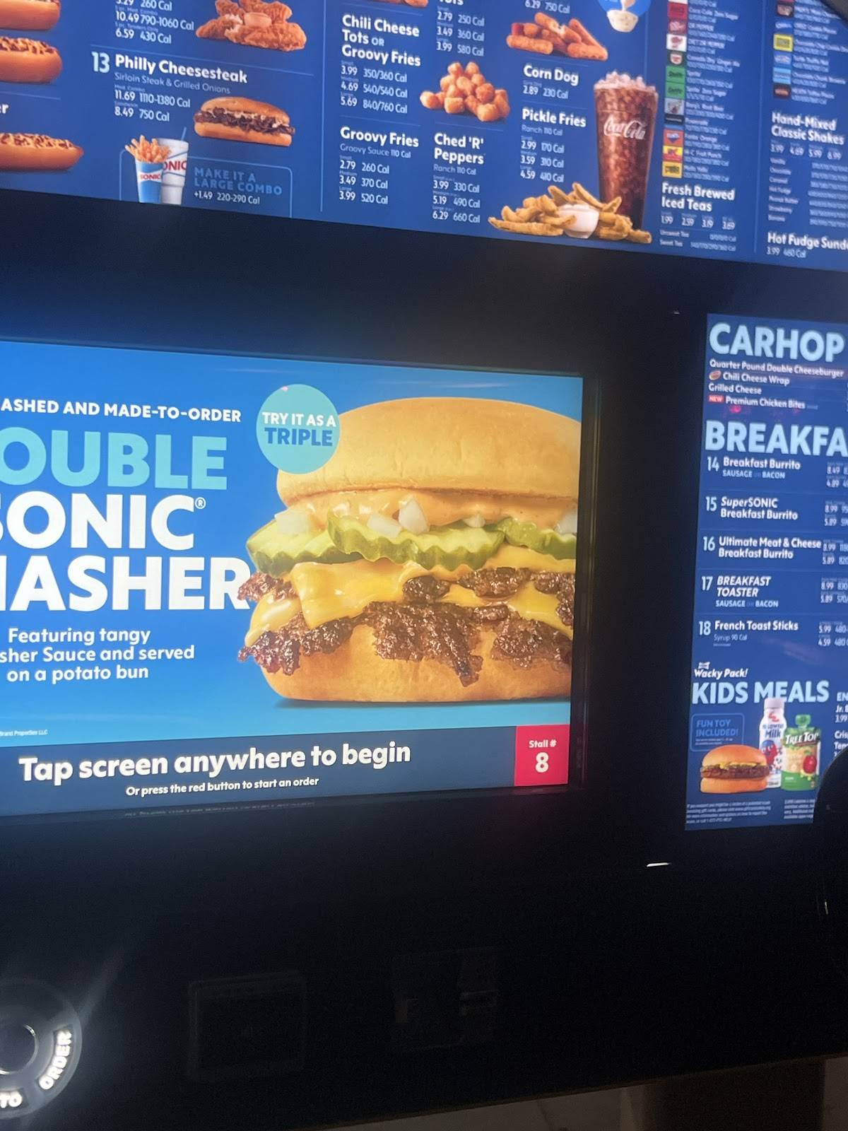 Sonic Drive-In меню