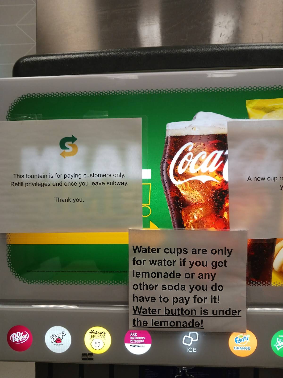 Subway меню