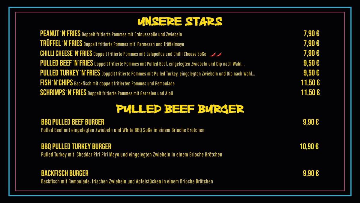 Star Fries меню