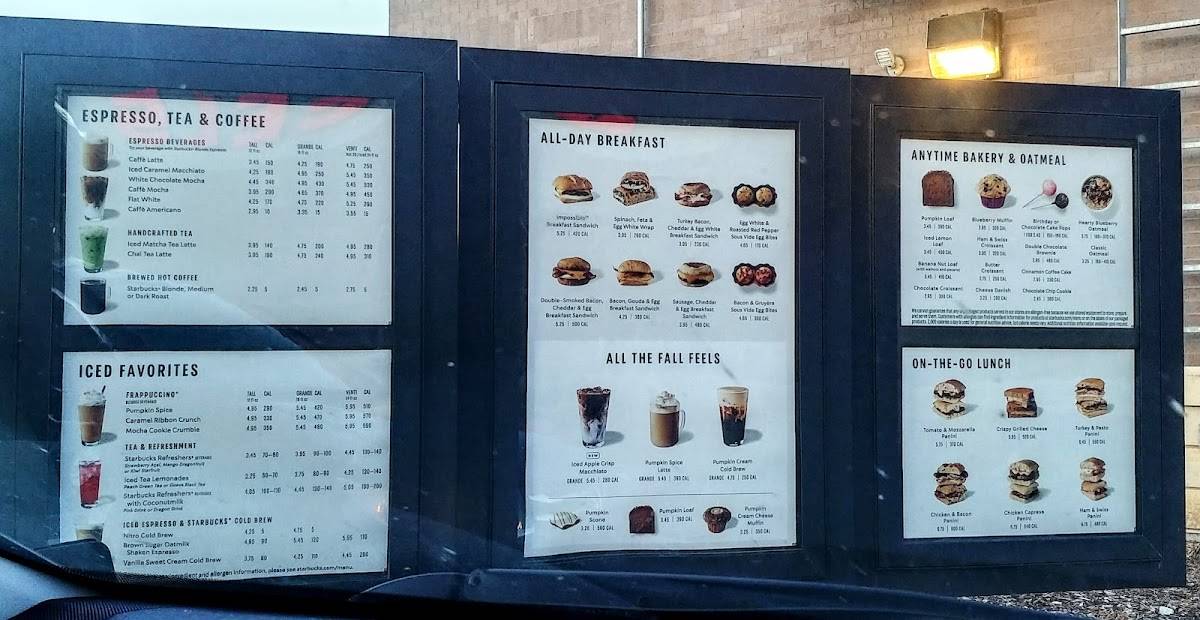 Starbucks Coffee Company меню