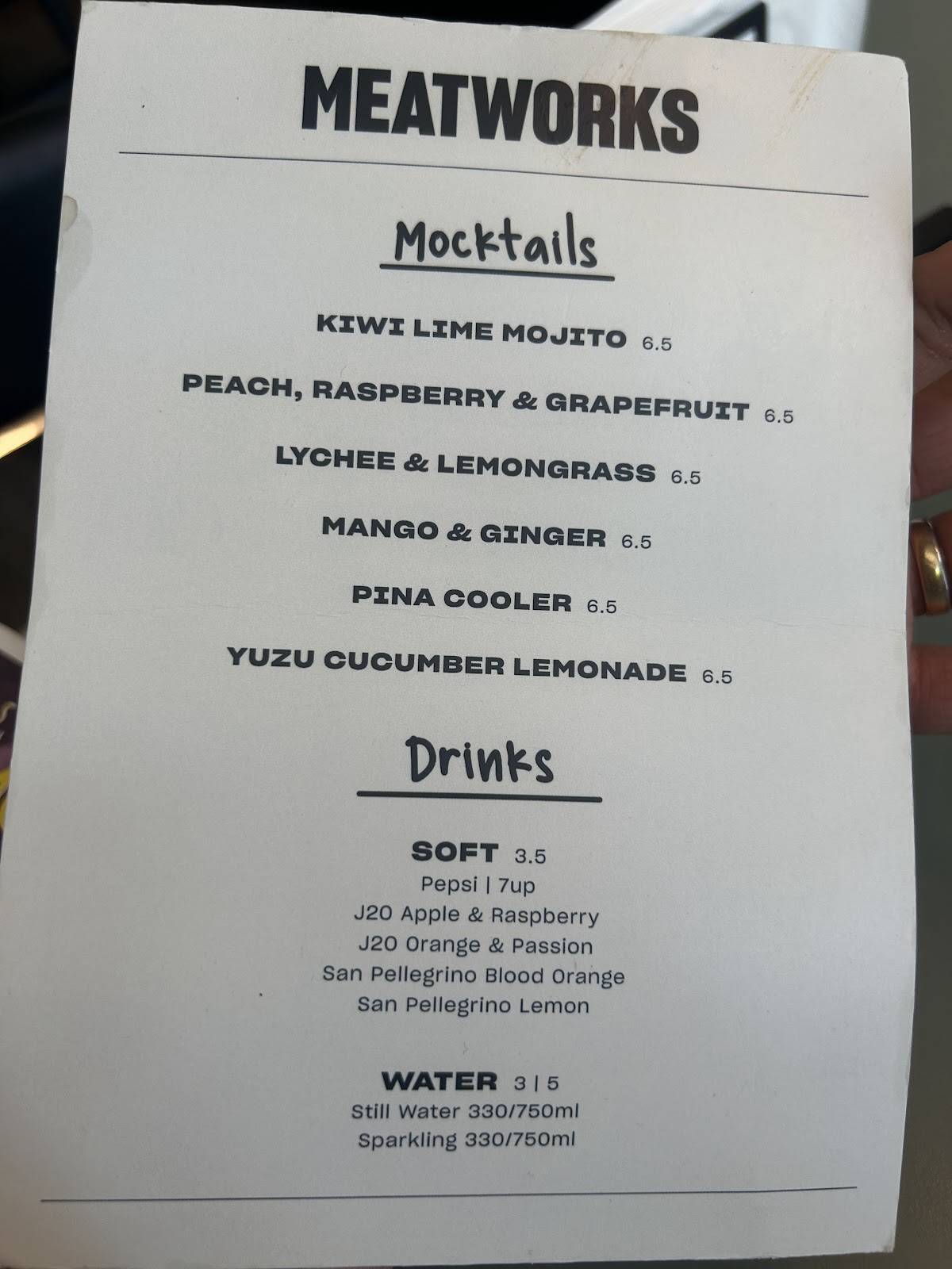 MEATWORKS меню