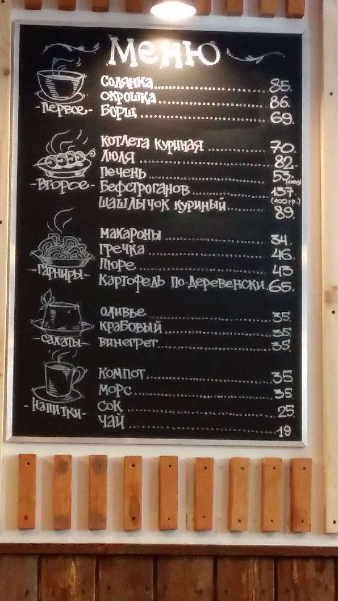Столовая меню