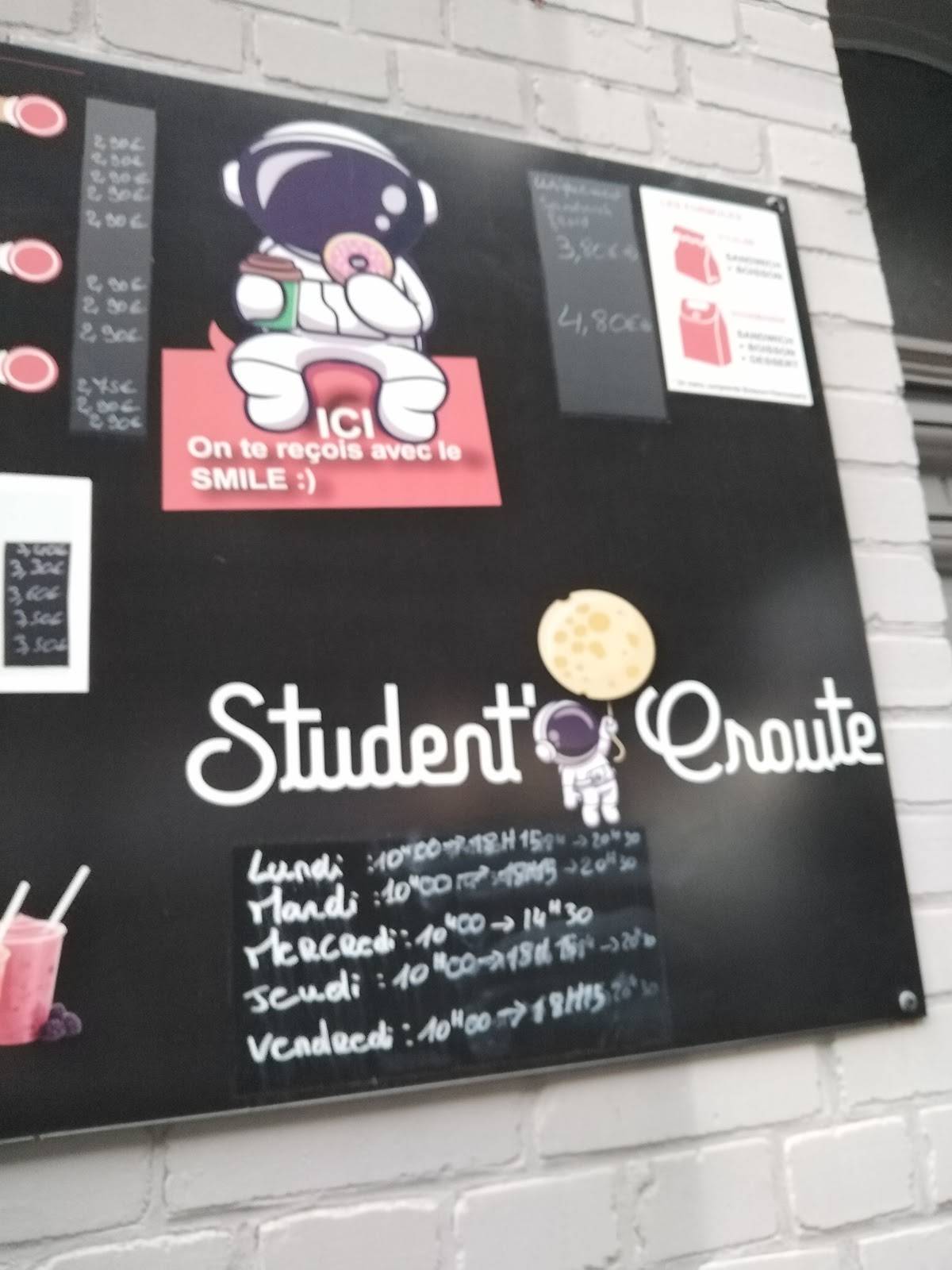 Student croûte меню