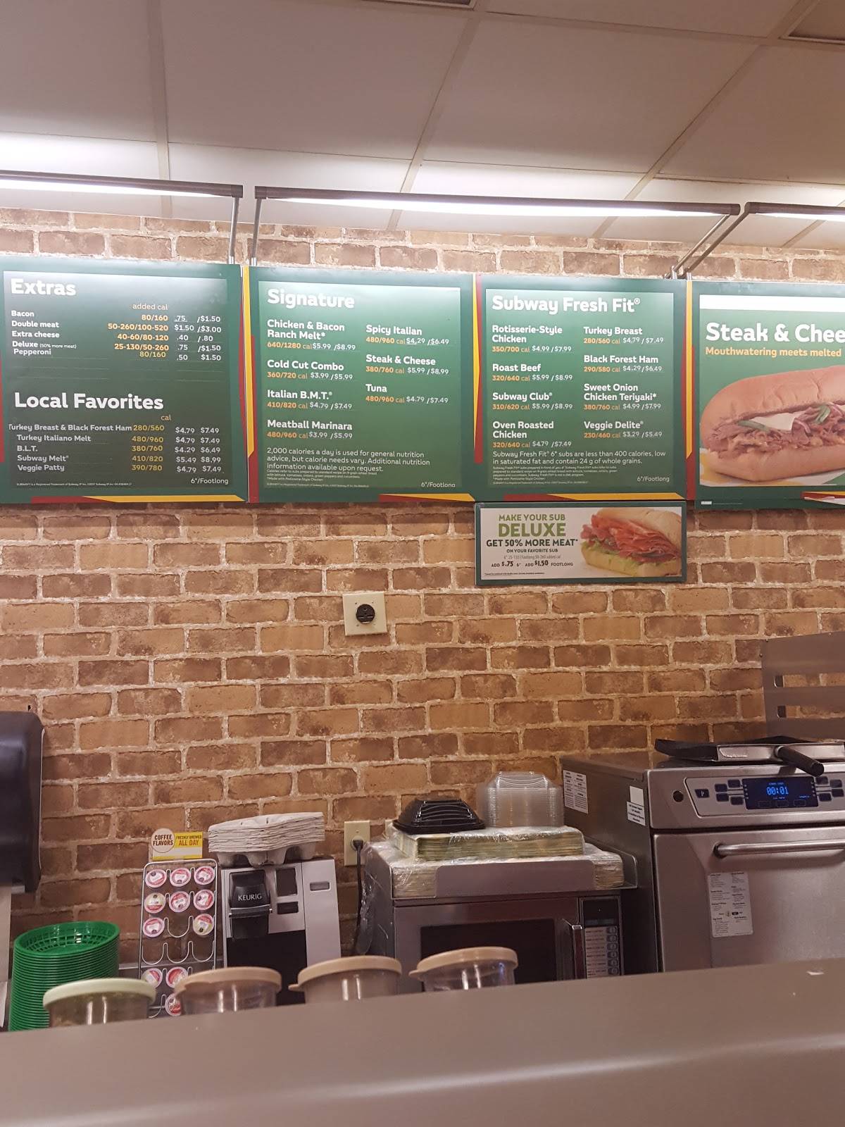 Subway меню