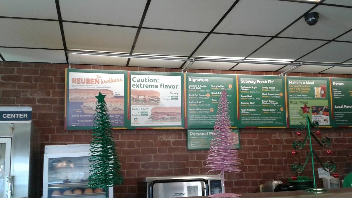 Subway меню