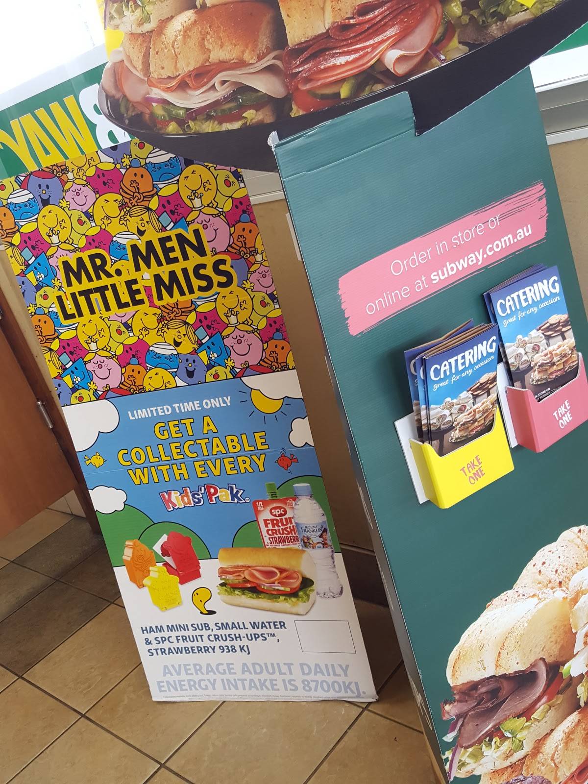 Subway меню