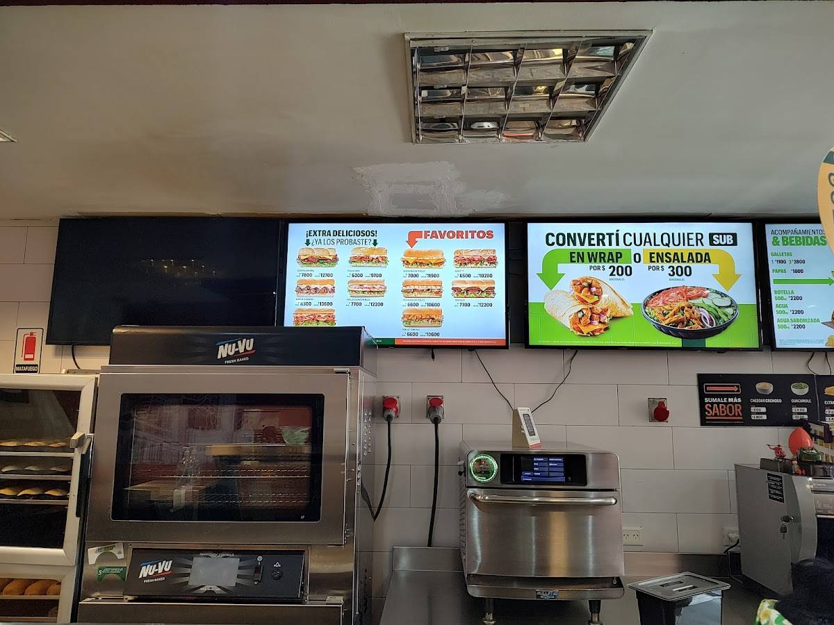 Subway меню