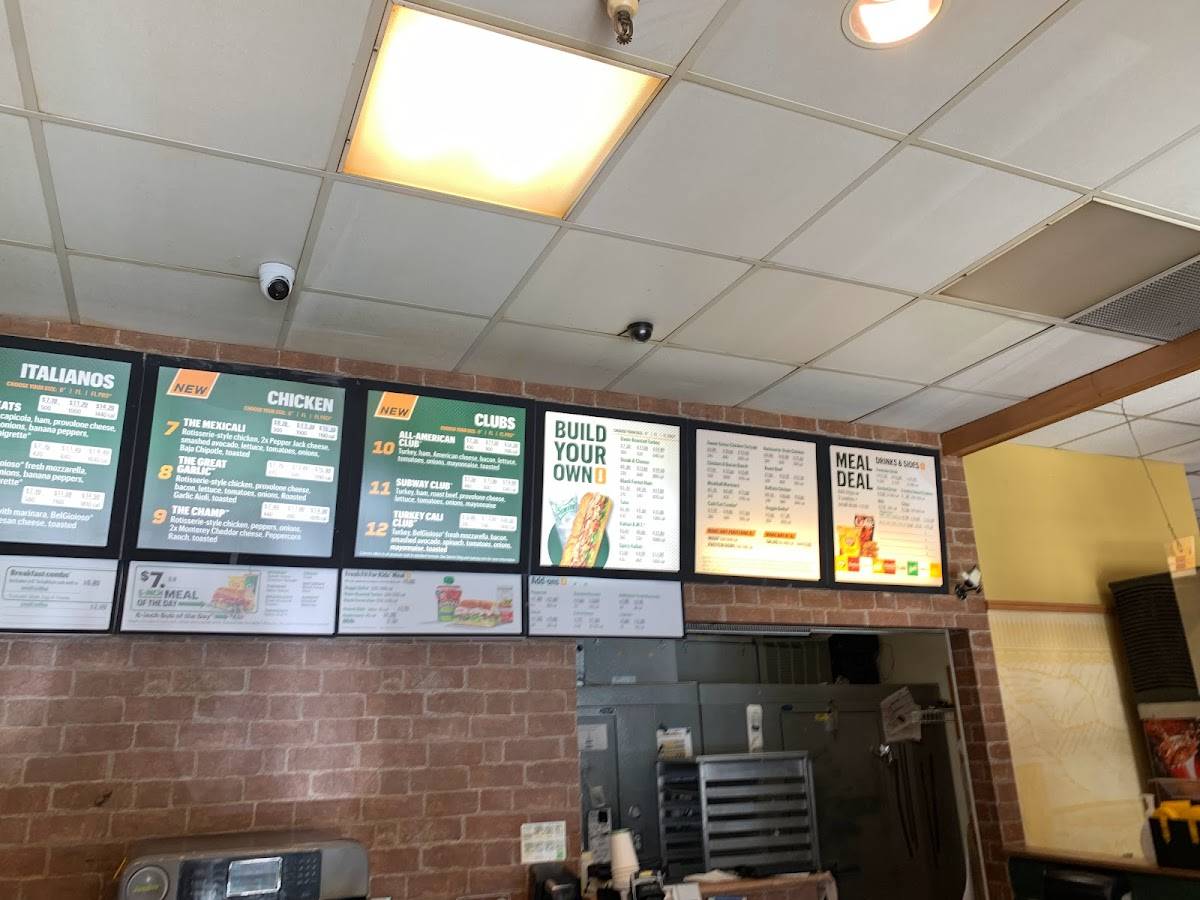 Subway меню