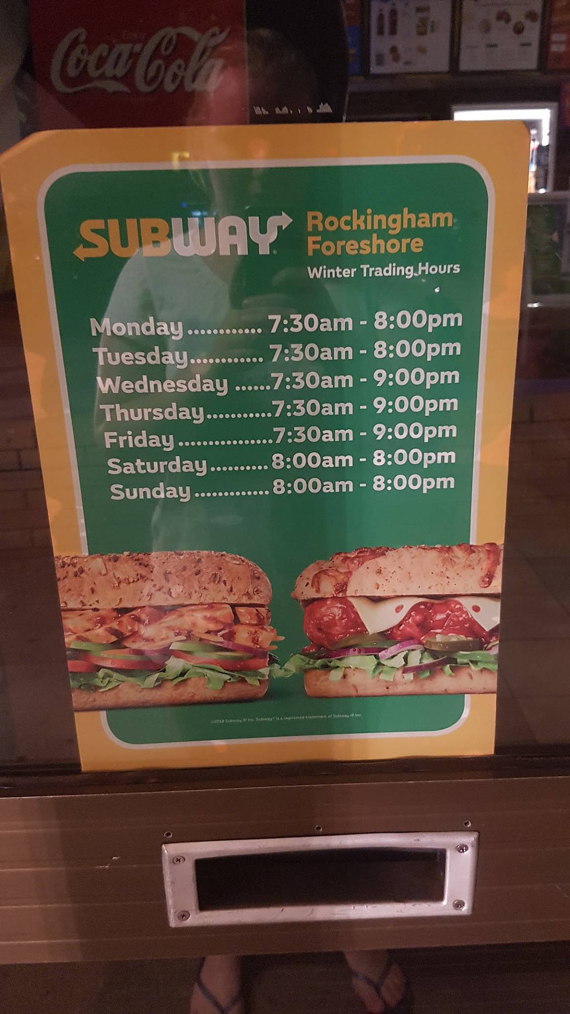Subway меню
