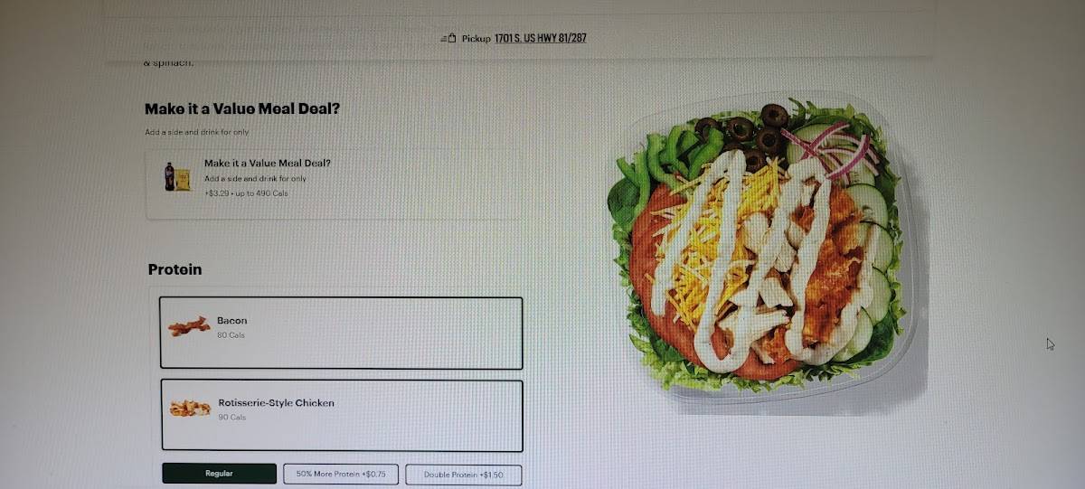 Subway меню