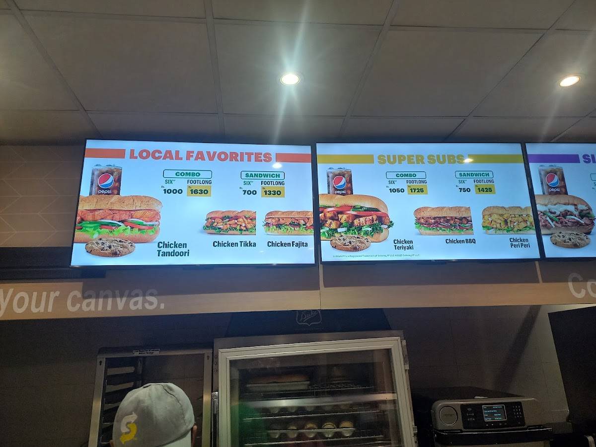 Subway меню