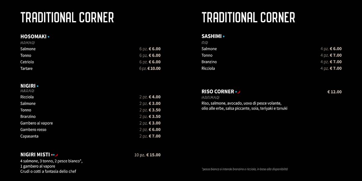 Sushi Corner Rimini меню