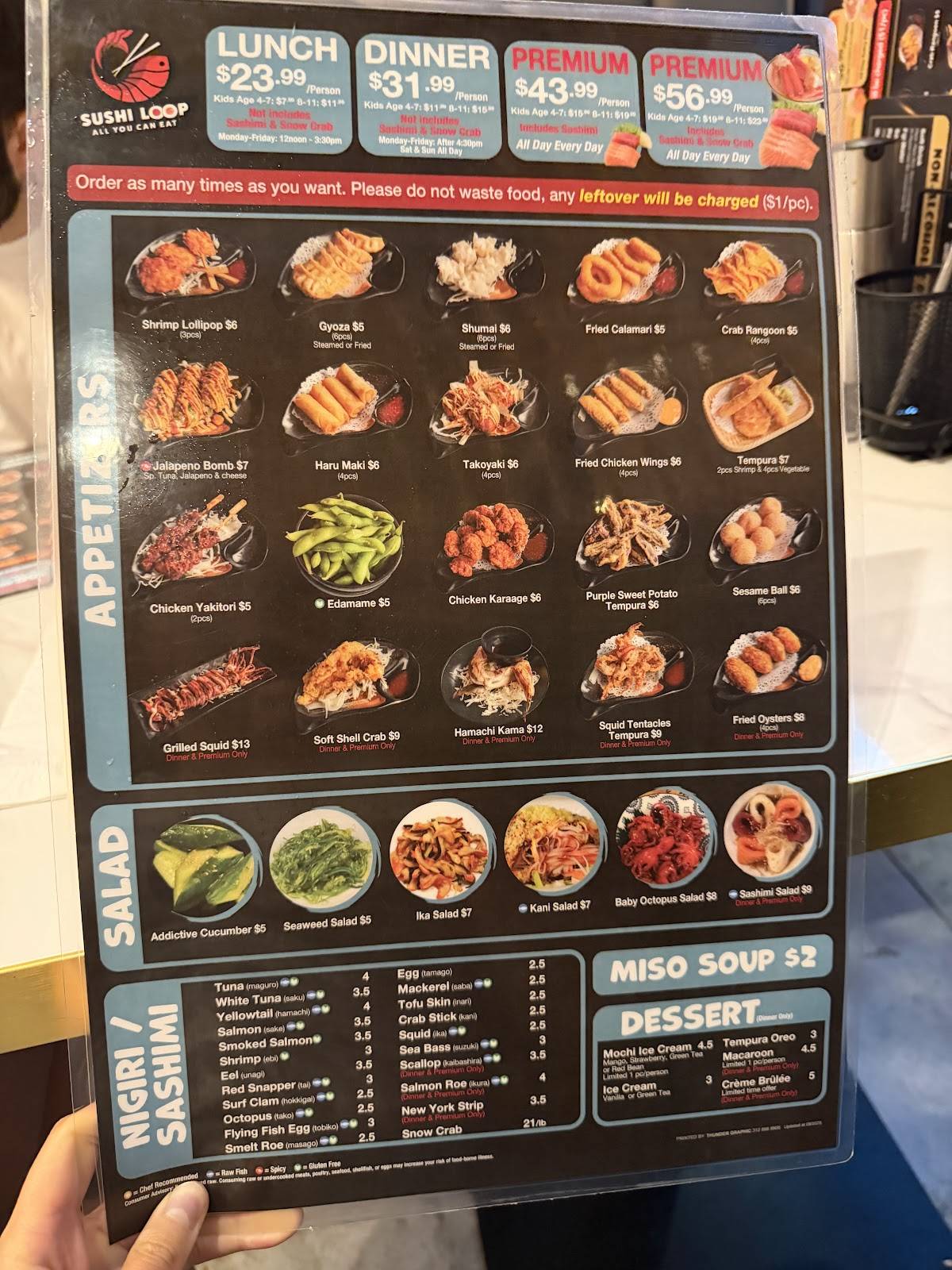 Sushi Loop меню
