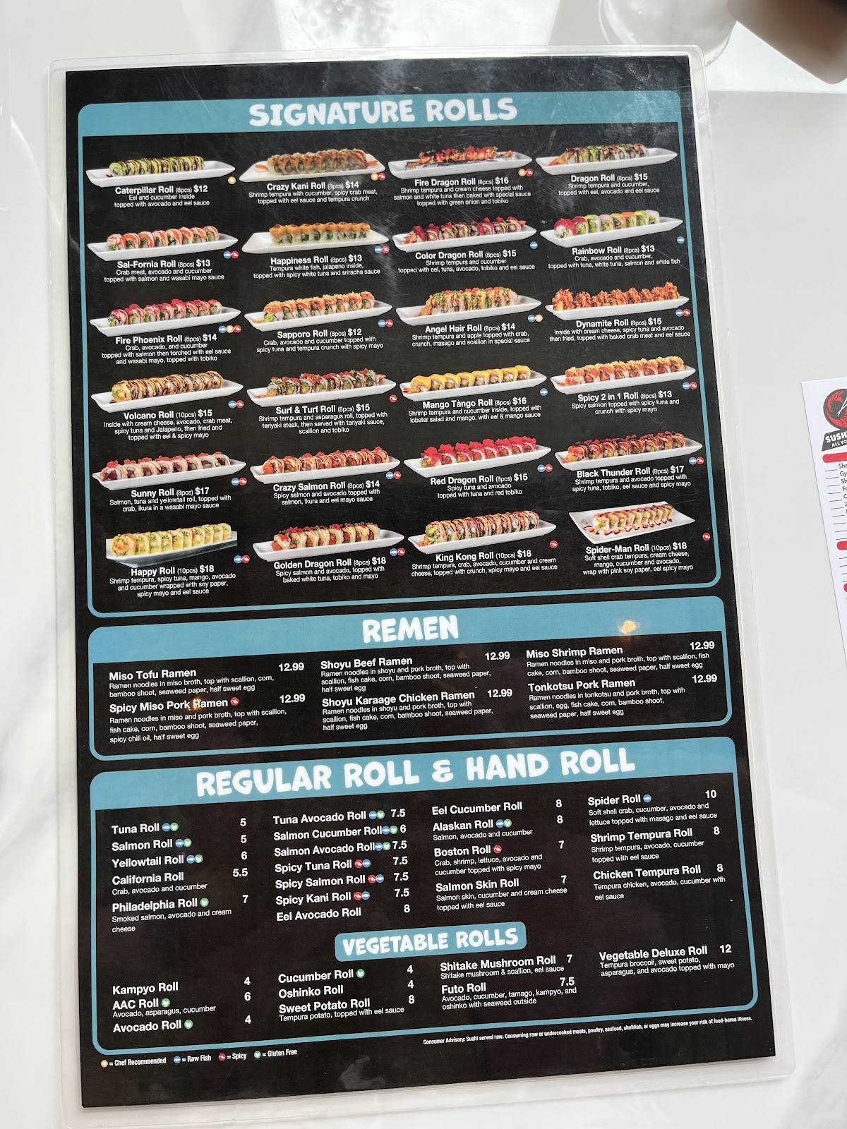 Sushi Loop меню