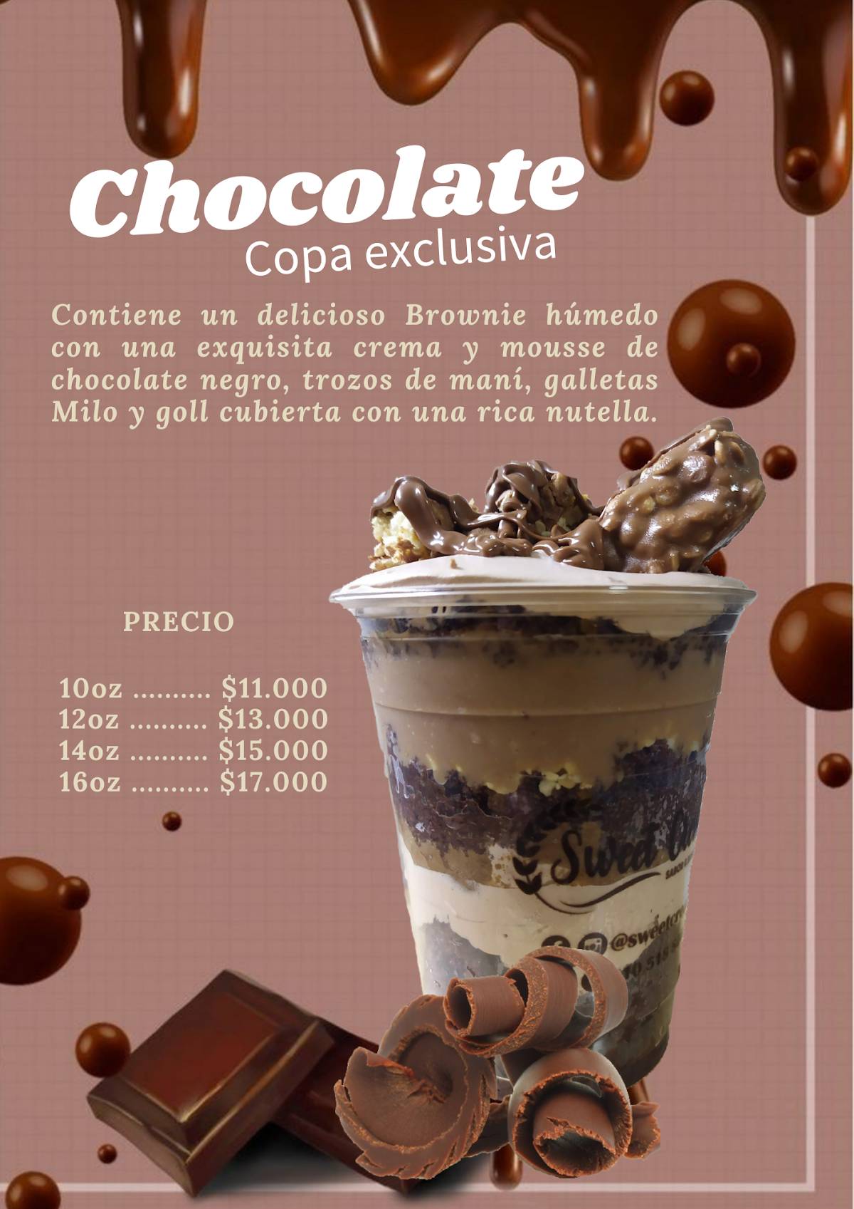 Sweet cream меню