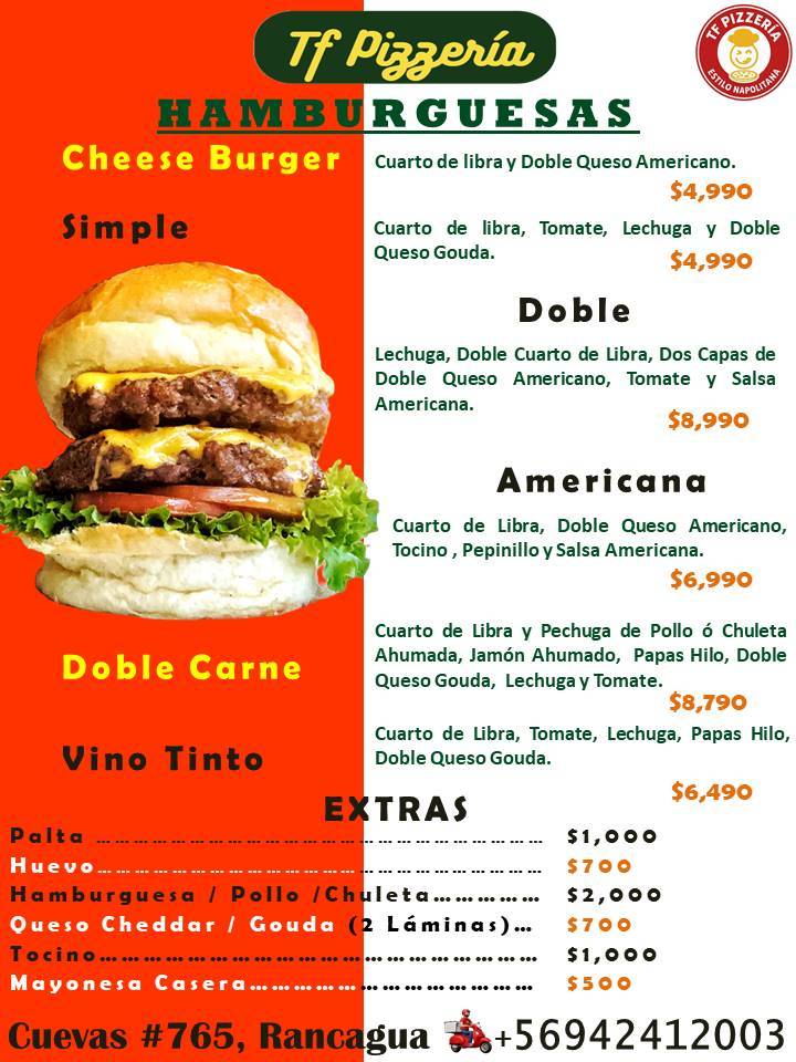 TFPIZZERIA Rancagua меню