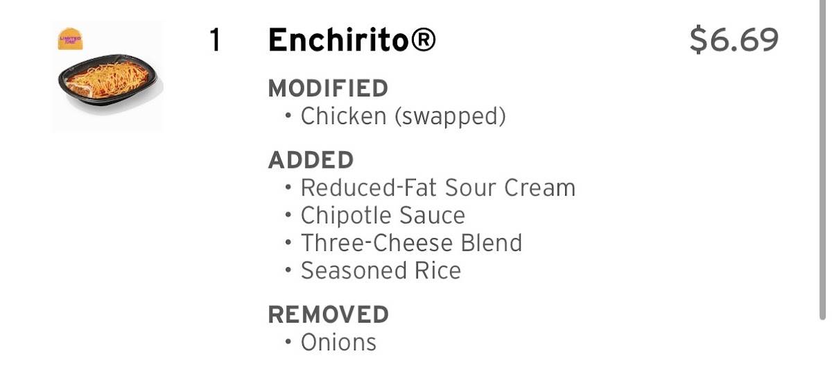 Taco Bell меню