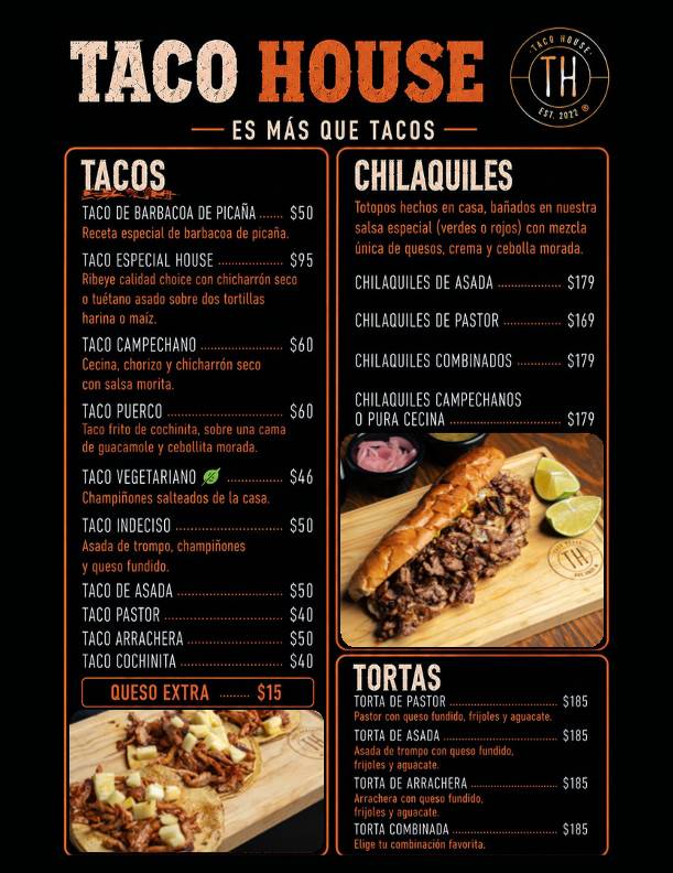 Taco House Mérida меню